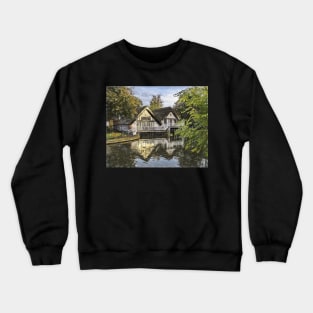 Picturesque Thames Boathouses At Goring Crewneck Sweatshirt